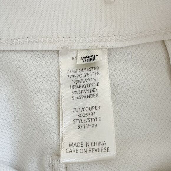 Max Studio London Wide Leg Culotte Pants XL Off White Stretch Pull On Minimalist - Picture 8 of 12